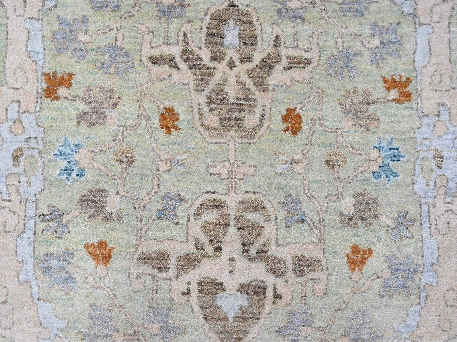 Oushak Oushak hand-knotted wool rug in Green, 10' x 10', SKU O010591 (view 5)