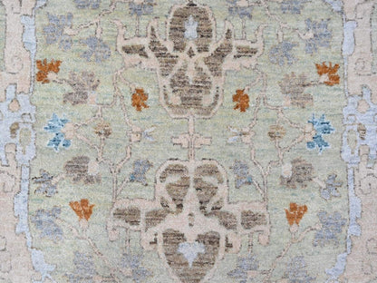 Oushak Oushak hand-knotted wool rug in Green, 10' x 10', SKU O010591 (view 5)