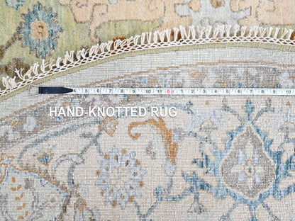 Oushak Oushak hand-knotted wool rug in Green, 10' x 10', SKU O010591 (view 8)
