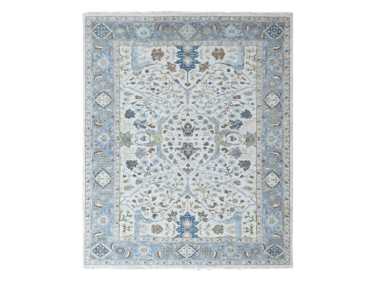 Oushak Oushak hand-knotted wool rug in Gray, 9' x 11'8", SKU O010593