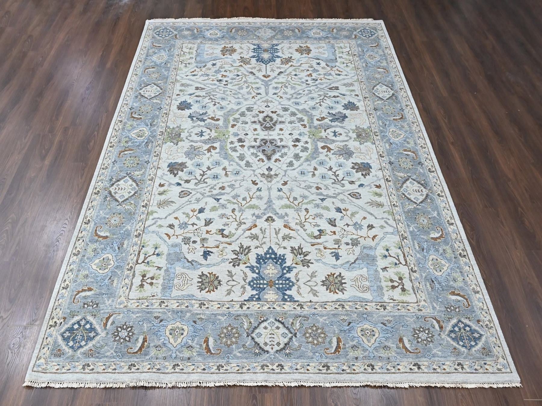 Oushak Oushak hand-knotted wool rug in Gray, 9' x 11'8", SKU O010593 (view 2)