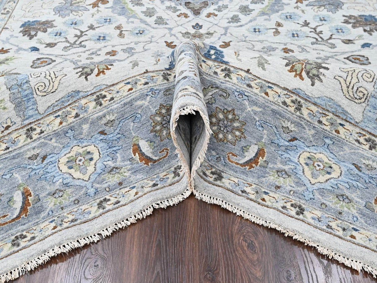 Oushak Oushak hand-knotted wool rug in Gray, 9' x 11'8", SKU O010593 (view 5)