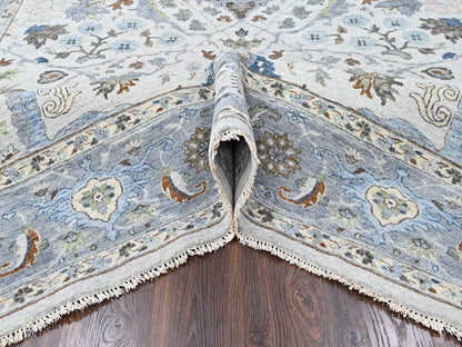 Oushak Oushak hand-knotted wool rug in Gray, 9' x 11'8", SKU O010593 (view 5)