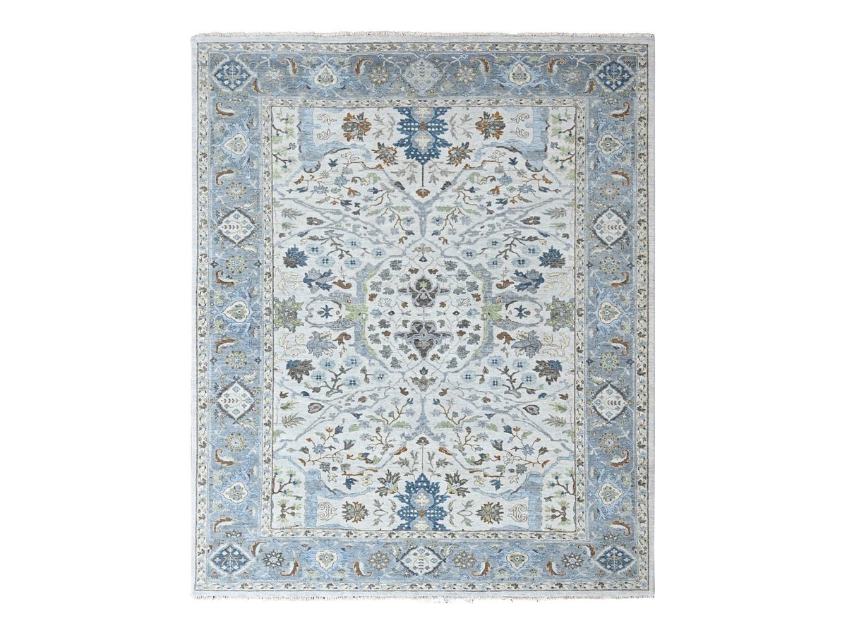 Oushak Oushak hand-knotted wool rug in Gray, 9'1" x 12', SKU O010594