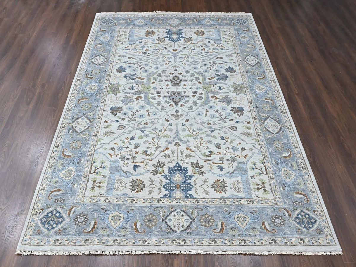 Oushak Oushak hand-knotted wool rug in Gray, 9'1" x 12', SKU O010594 (view 2)