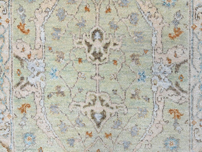 Oushak Oushak hand-knotted wool runner in Green, 2'6" x 16', SKU O010595 (view 5)