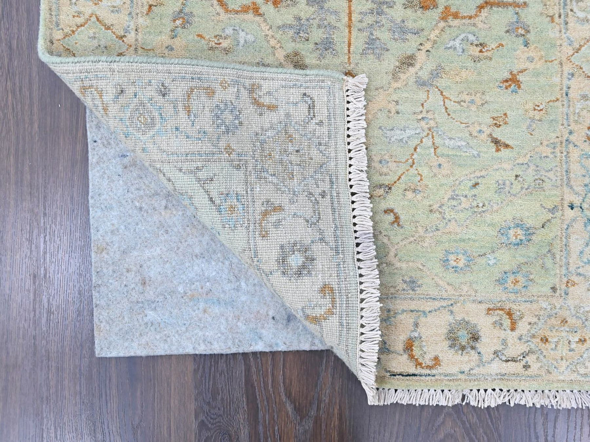 Oushak Oushak hand-knotted wool runner in Green, 2'6" x 18'3", SKU O010596 (view 3)