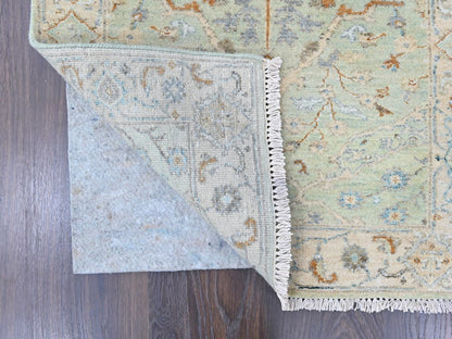 Oushak Oushak hand-knotted wool runner in Green, 2'6" x 18'3", SKU O010596 (view 3)
