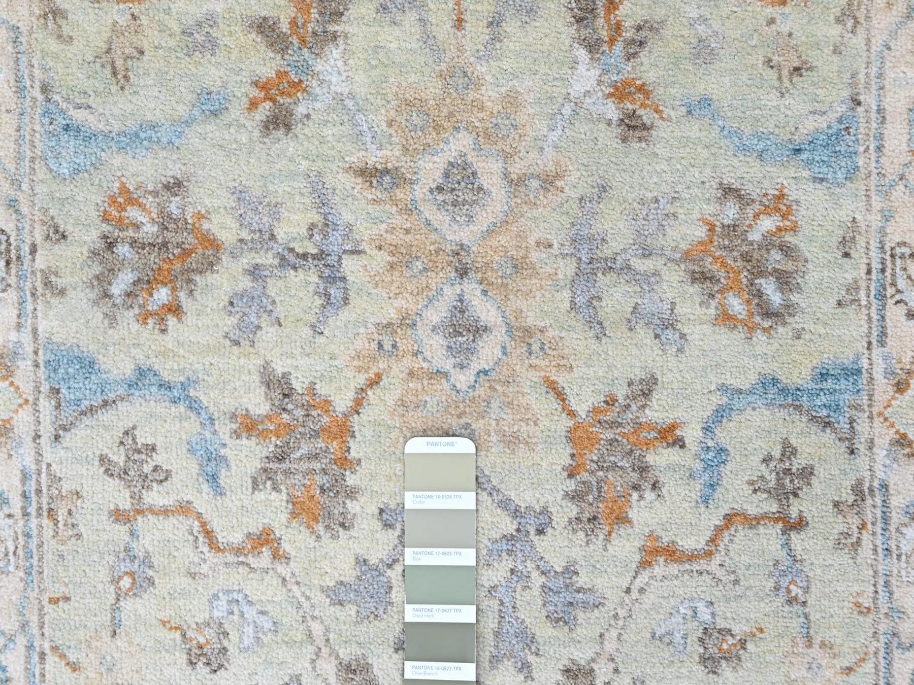 Oushak Oushak hand-knotted wool runner in Green, 2'6" x 18'3", SKU O010596 (view 4)