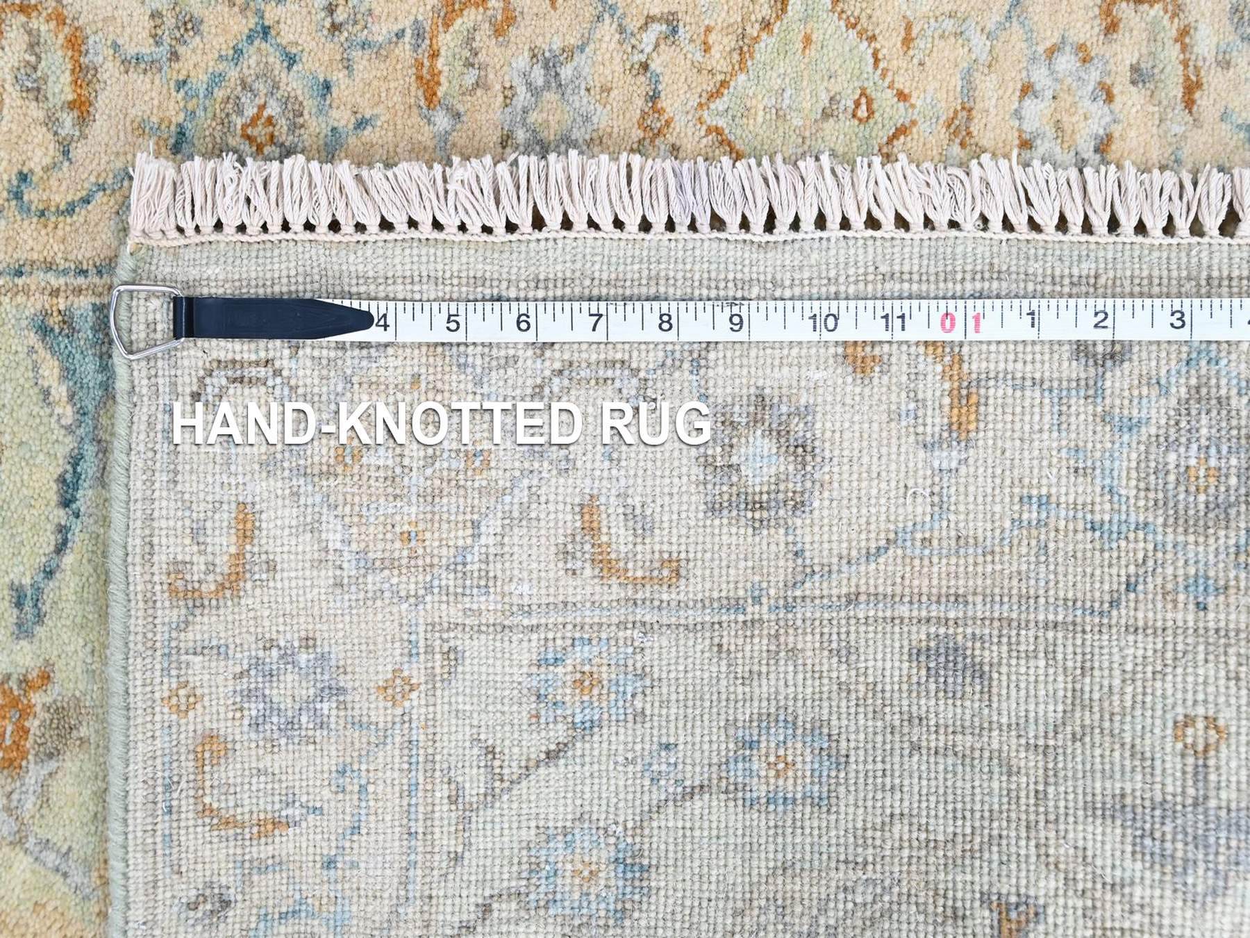 Oushak Oushak hand-knotted wool runner in Green, 2'6" x 18'3", SKU O010596 (view 8)