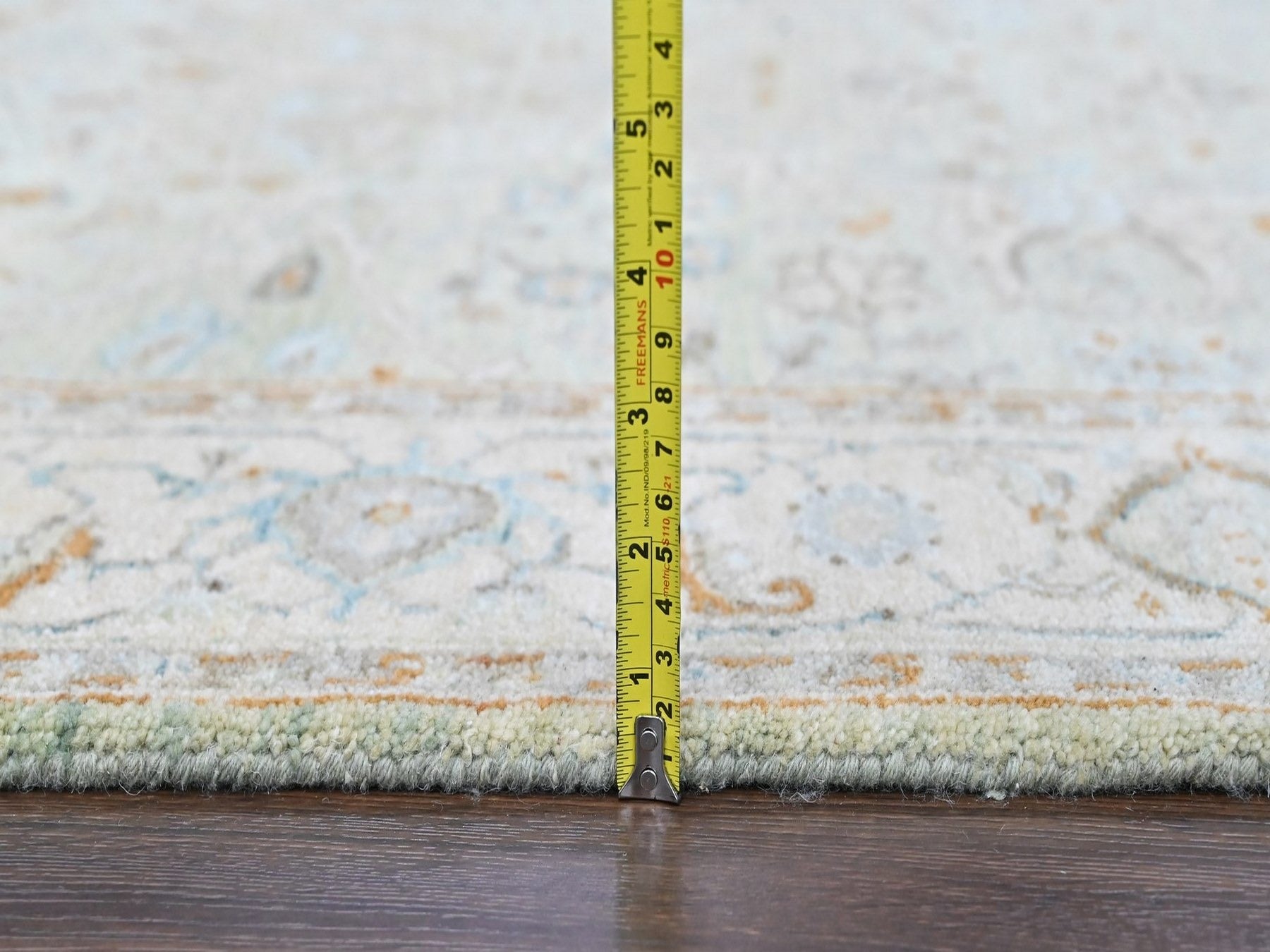 Oushak Oushak hand-knotted wool runner in Green, 4' x 8', SKU O010597 (view 7)