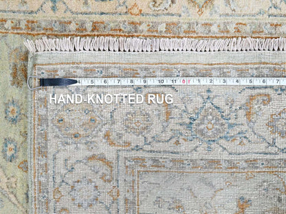 Oushak Oushak hand-knotted wool runner in Green, 4' x 8', SKU O010597 (view 8)