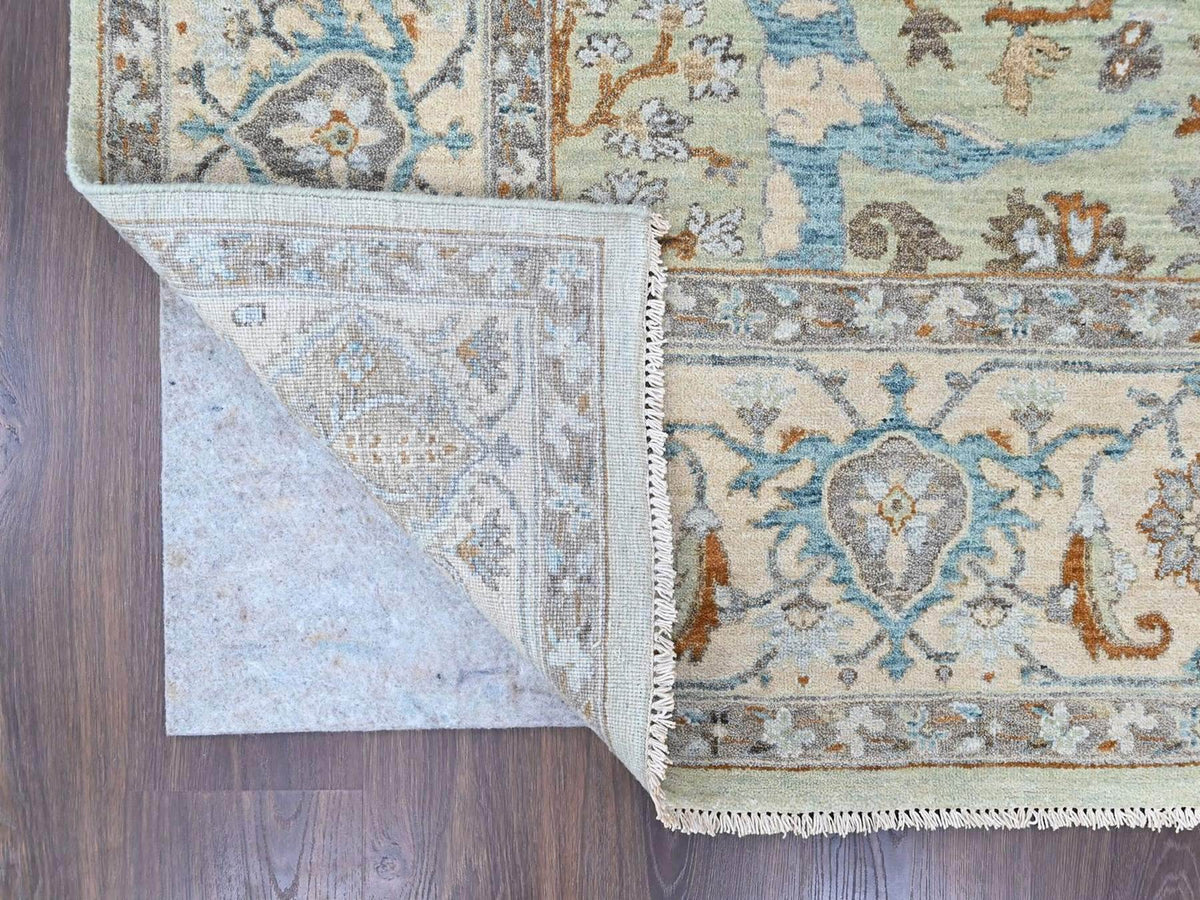 Oushak Oushak hand-knotted wool rug in Green, 8'1" x 9'10", SKU O010598 (view 4)