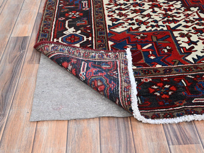 Red 7'9" x 10'8" Traditional Hand knotted Wool Rug - Sku: O0105