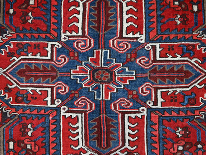 Red 7'9" x 10'8" Traditional Hand knotted Wool Rug - Sku: O0105