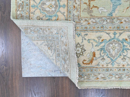 Oushak Oushak hand-knotted wool rug in Green, 10' x 13'10", SKU O010600 (view 4)
