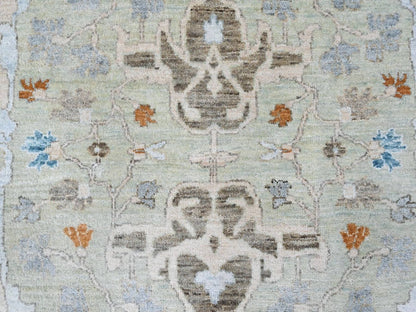 Oushak Oushak hand-knotted wool rug in Green, 10' x 13'10", SKU O010600 (view 8)