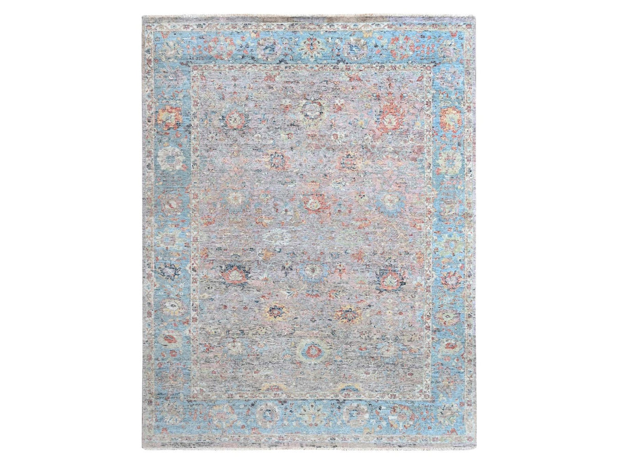 Ziegler Oushak hand-knotted wool rug in Pink, 9' x 12', SKU O010601