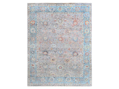 Ziegler Oushak hand-knotted wool rug in Pink, 9' x 12', SKU O010601