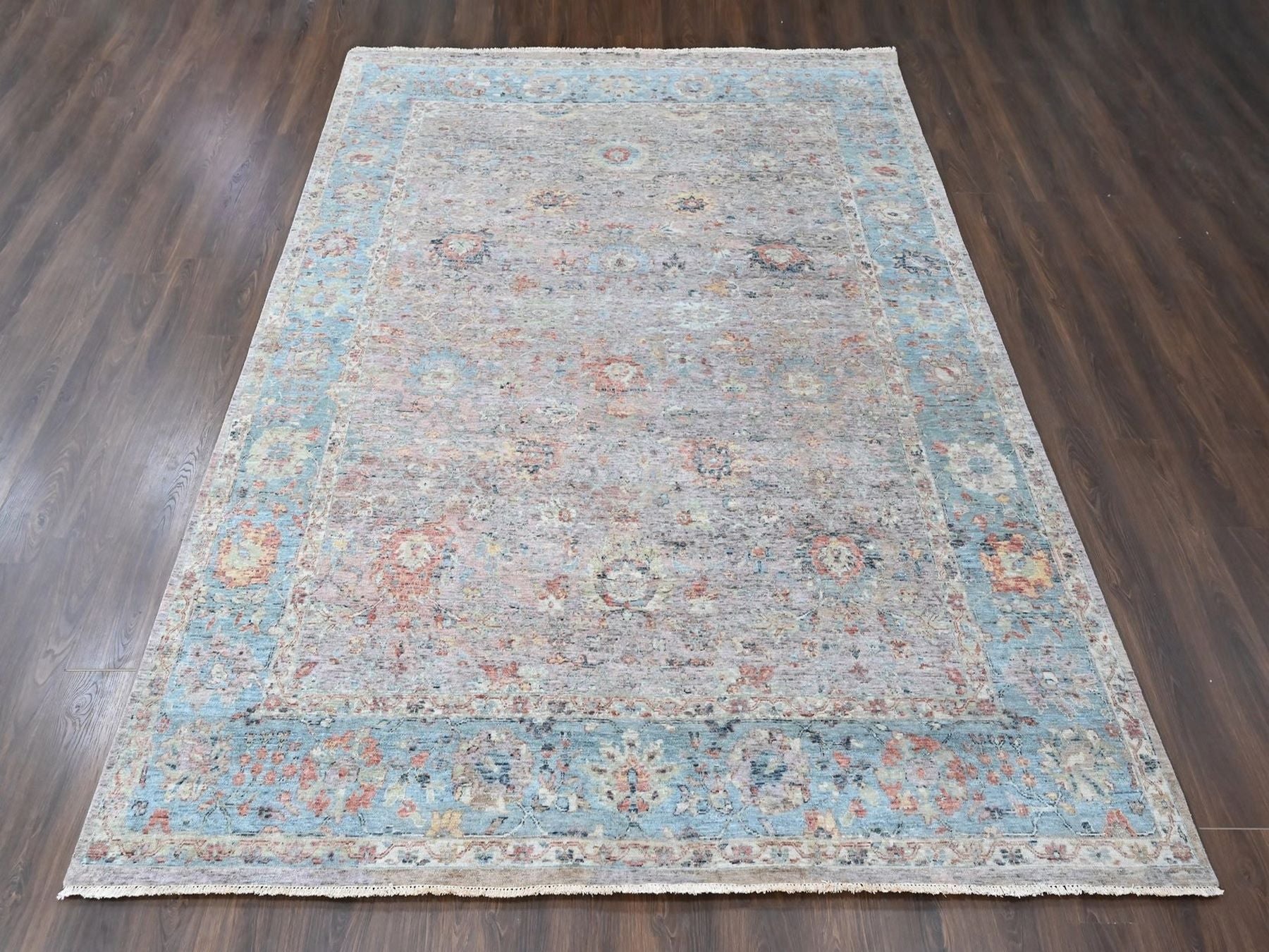 Ziegler Oushak hand-knotted wool rug in Pink, 9' x 12', SKU O010601 (view 2)