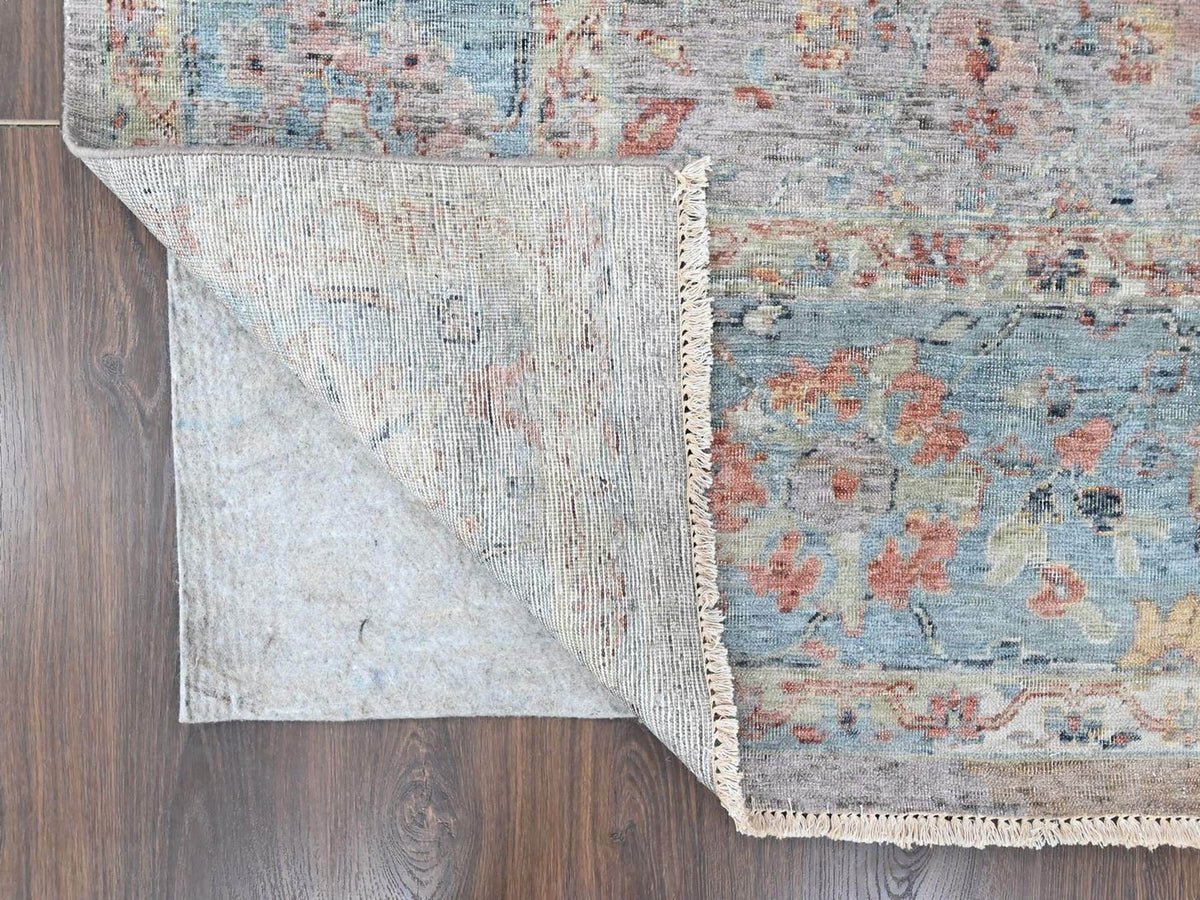 Ziegler Oushak hand-knotted wool rug in Pink, 9' x 12', SKU O010601 (view 4)