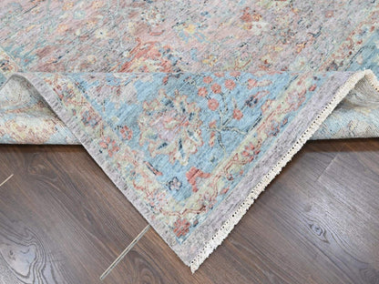 Ziegler Oushak hand-knotted wool rug in Pink, 9' x 12', SKU O010601 (view 6)