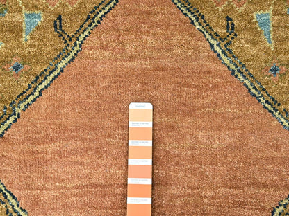 Tribal hand-knotted wool rug in Orange, 9'2" x 13'5", SKU O010602 (view 7)