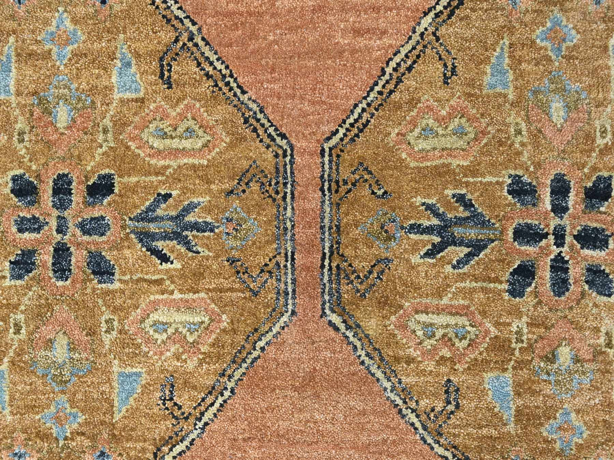 Tribal hand-knotted wool rug in Orange, 9'2" x 13'5", SKU O010602 (view 8)
