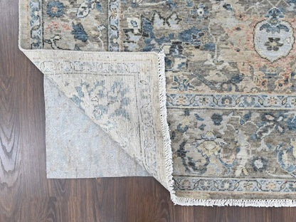 Persian Oushak hand-knotted wool rug in Blue, 7'7" x 9'9", SKU O010603 (view 4)