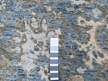 Persian Oushak hand-knotted wool rug in Blue, 8'4" x 11'4", SKU O010605 (view 7)