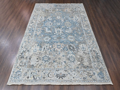 Persian Oushak hand-knotted wool rug in Blue, 9'3" x 13'4", SKU O010606 (view 2)