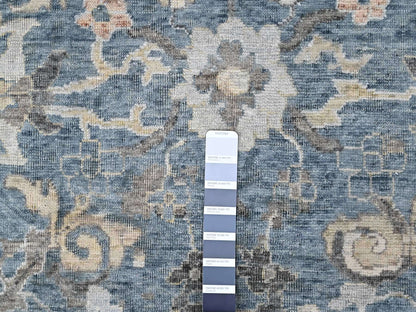 Persian Oushak hand-knotted wool rug in Blue, 9'3" x 13'4", SKU O010606 (view 7)