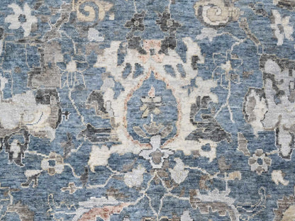 Persian Oushak hand-knotted wool rug in Blue, 9'3" x 13'4", SKU O010606 (view 8)