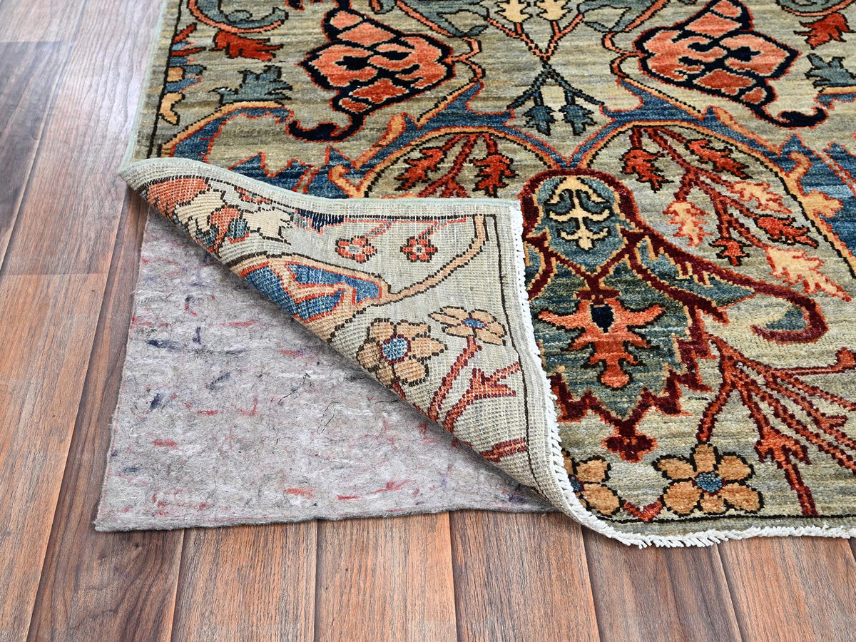 Tribal & Geometric hand-knotted wool runner in Gray, 2'9" x 9'10" — SKU O01068 (view 3)