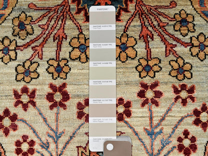 Tribal & Geometric hand-knotted wool runner in Gray, 2'9" x 9'10" — SKU O01068 (view 4)