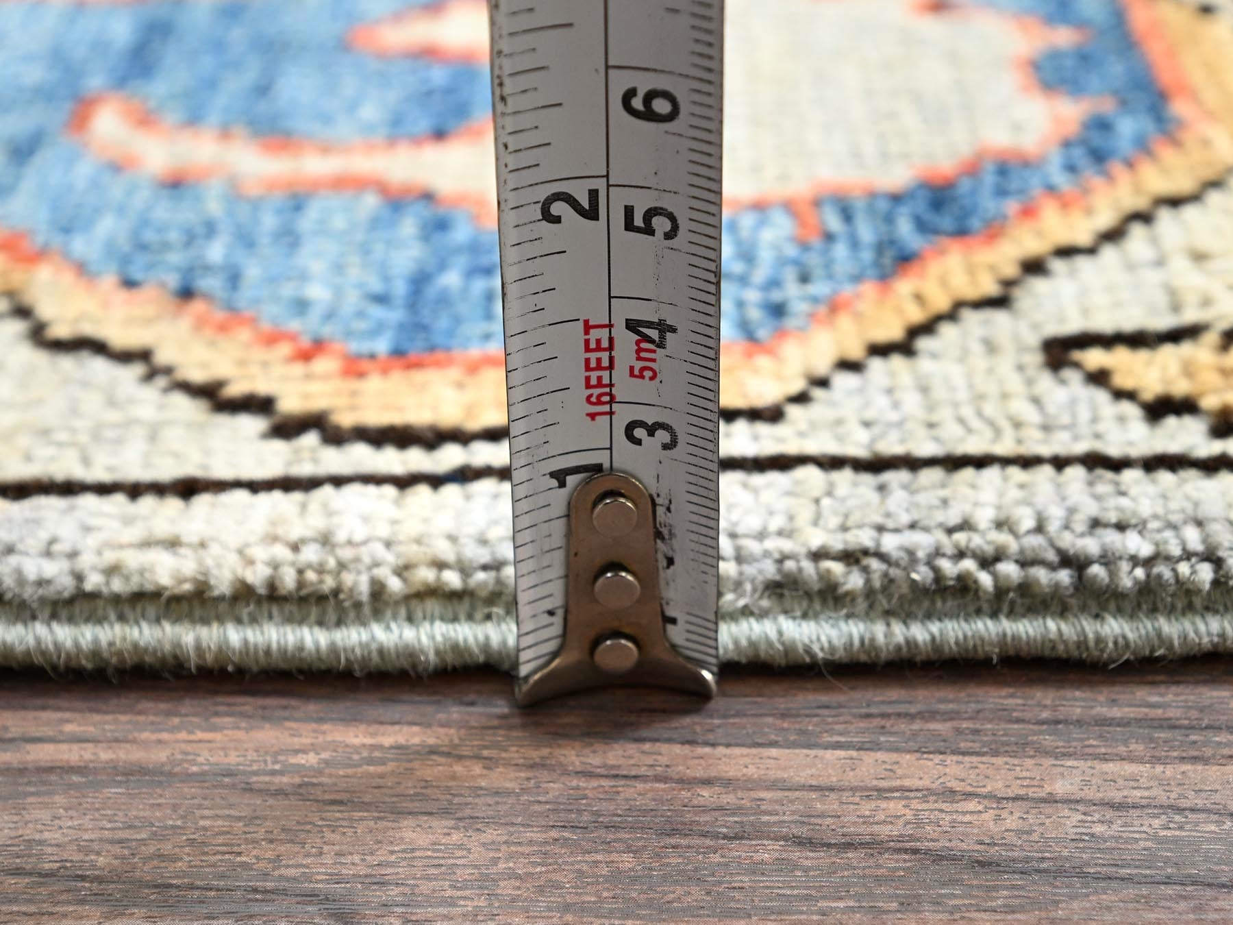 Tribal & Geometric hand-knotted wool runner in Gray, 2'9" x 9'10" — SKU O01068 (view 6)