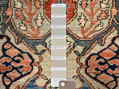 Tribal & Geometric hand-knotted wool runner in Gray, 2'8" x 9'7" — SKU O01070 (view 4)