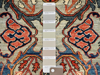 Tribal & Geometric hand-knotted wool runner in Gray, 2'9" x 9'10" — SKU O01071 (view 4)