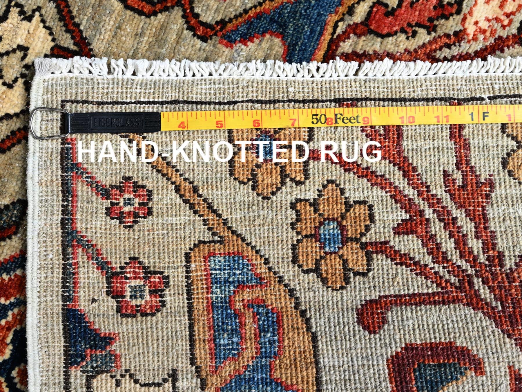 Tribal & Geometric hand-knotted wool runner in Gray, 2'9" x 9'10" — SKU O01071 (view 7)