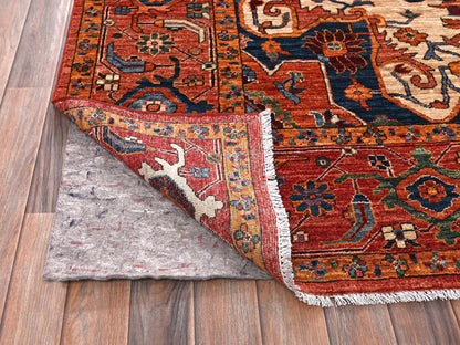 Red 10'2" x 13'8" Tribal & Geometric Hand knotted Wool Rug - Sku: O01094