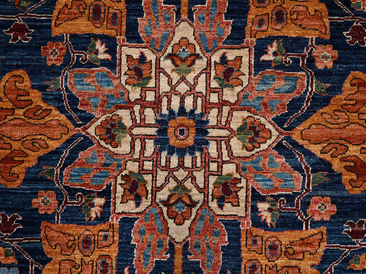 Heriz Tribal & Geometric hand-knotted wool rug in Red, 10'2" x 13'8" — SKU O01094 (view 8)