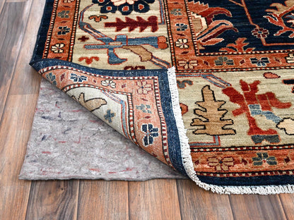 Blue 9'2" x 11'10" Tribal & Geometric Hand knotted Wool Rug - Sku: O01099