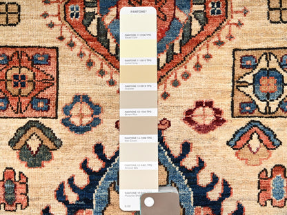 Ivory 2'9" x 11'9" Tribal & Geometric Hand knotted Wool Rug - Sku: O01109