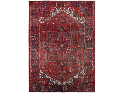 Red 7'10" x 11'4" Traditional Hand knotted Wool Rug - Sku: O0113