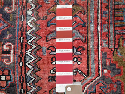 Red 7'10" x 11'4" Traditional Hand knotted Wool Rug - Sku: O0113