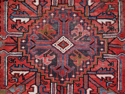 Red 7'10" x 11'4" Traditional Hand knotted Wool Rug - Sku: O0113
