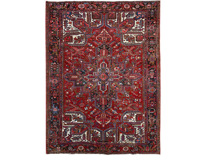 Red 8'2" x 10'10" Traditional Hand knotted Wool Rug - Sku: O0116