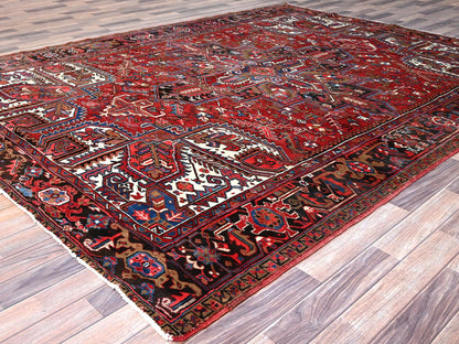 Red 8'2" x 10'10" Traditional Hand knotted Wool Rug - Sku: O0116