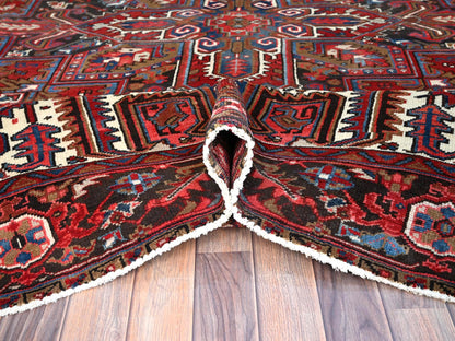 Red 8'2" x 10'10" Traditional Hand knotted Wool Rug - Sku: O0116
