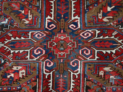 Red 8'2" x 10'10" Traditional Hand knotted Wool Rug - Sku: O0116
